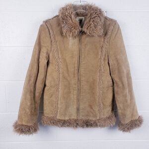 Vintage Seventy Seven Leather Penny Lane Full Zip Jacket Tan Women's Size‎ Large